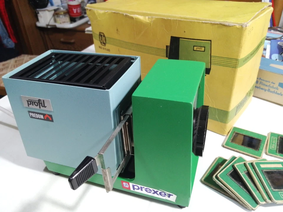 Diaprojektor Diaskop profil B4 prexer PREDOM Bildwerfer PolenDDR OVP TOP Vintage - Bild 3 von 4