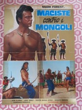 MACISTE CONTRO I MONGOLI Hercules Against the Mongols ITALIAN FOGLIO POSTER '63