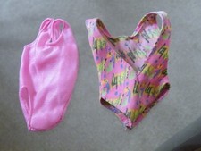 LOT of 2 Vintage BARBIE  FRIENDS One-Piece BATHING SUITS Pink VARIETY