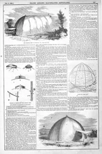 New Tents for Army Use  - Hospital Tent - Field Tent  - 1859 Antique Print   
