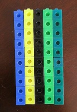 Snap Cubes  Math Manipulatives Classroom Homeschooling Set of 50 5x10 A