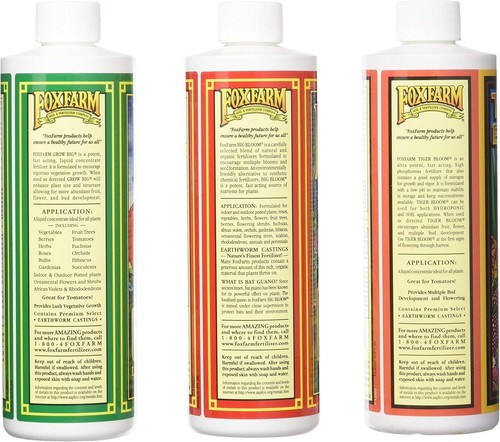 Complete Nutrient Pack for Plants - Fox Farm Big Bloom, Grow Big, Tiger Bloom - Picture 3 of 4