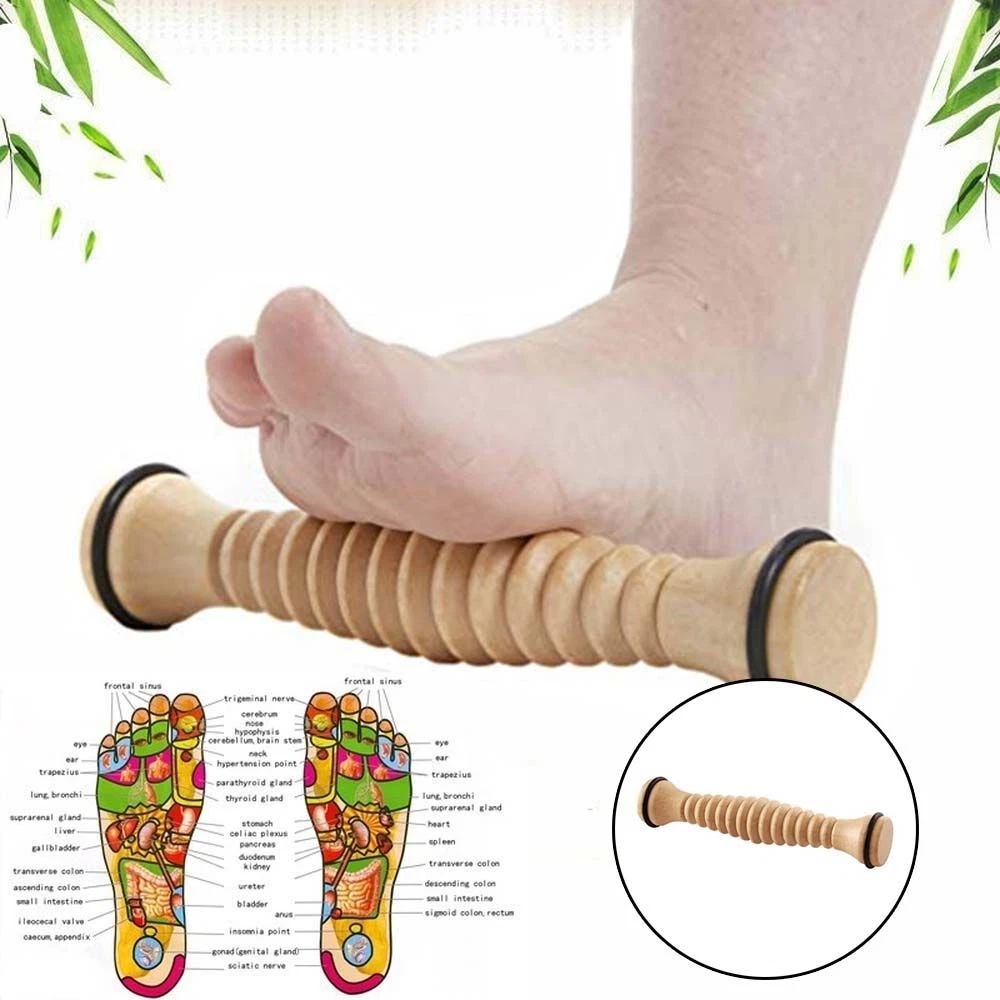 Wooden Exercise Roller Foot Roller Massager Acupressure Machine