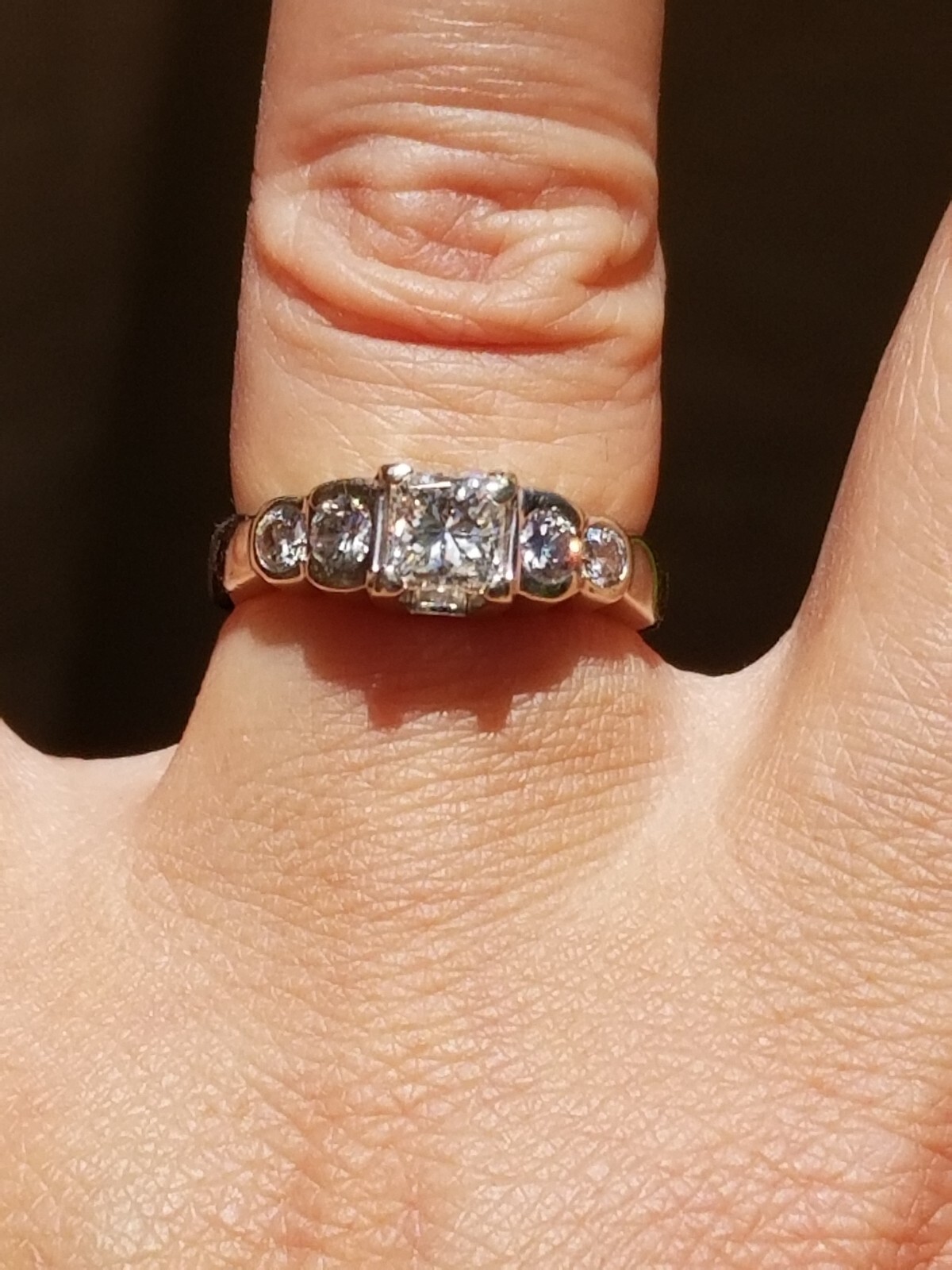 Quality Crafted Princess Solitaire Round Accent D… - image 14