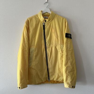 Stone Island Resin Poplin Tc Jacket Yellow Nylon Zipper Stone Island Resin Poplin Tc Jacket Yellow Nylon Zipper
