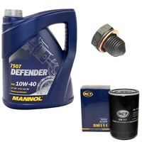 MotoröL ÖLfilter SM111 10W40 5Liter + ÖLablassschraube FüR Audi Seat Ibiza VW
