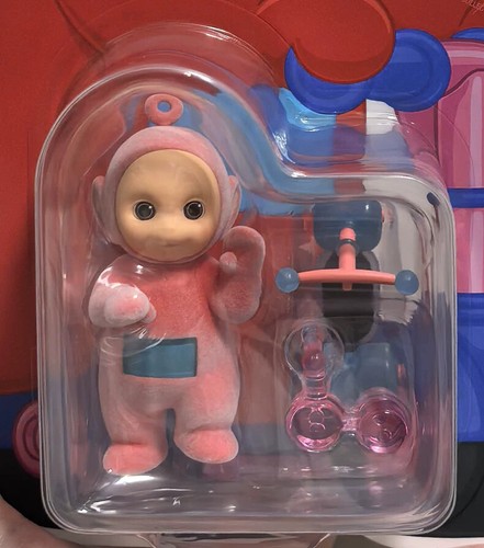 Teletubbies Po With Scooter 3.5inch Flocked Toy Model Statue Action Figure Gift - 第 4/8 張圖片