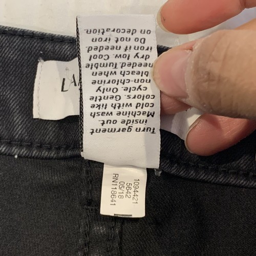 Lane Bryant High Rise Ultimate Stretch Skinny Jeans Black Frayed Hem Plus Sz 16 - Picture 6 of 11