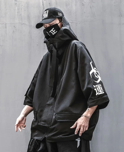 Niepce Techwear Atom Bomb Cyberpunk Windbreaker Urban Hip Hop Hooded Coat Jacket image 3