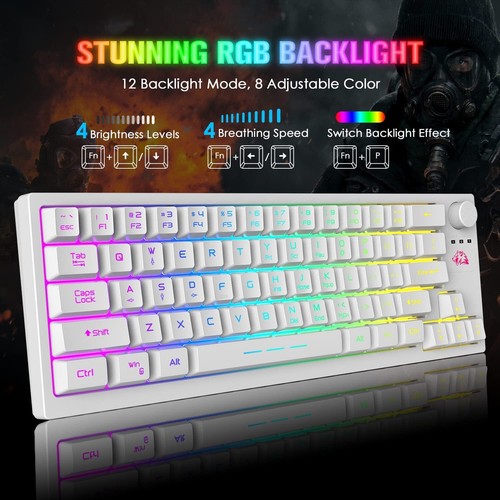 Wireless Gaming Keyboard Mouse Combo Set 4000mAh Rechargeable 2.4G RGB Backlit - Picture 3 of 44