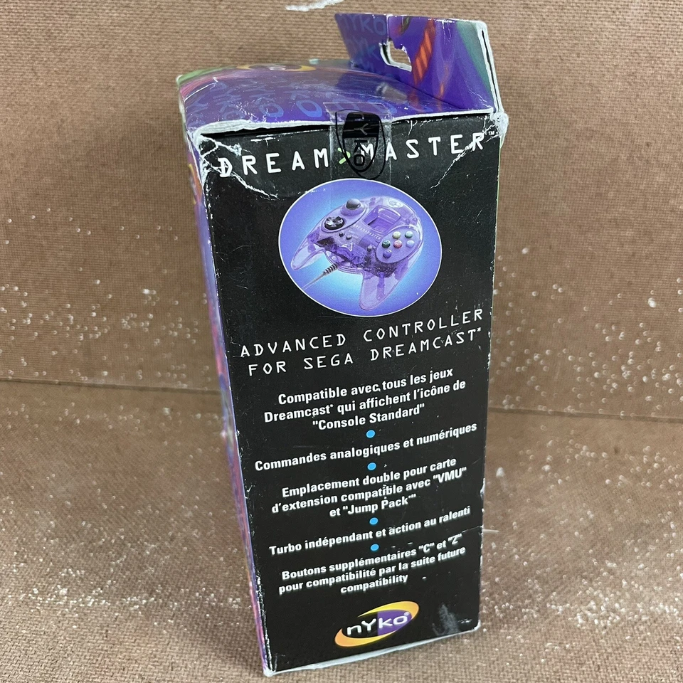 NEW Rare Nyko Dream Master Sega Dreamcast Controller Clear Transparent Purple - Image 2 of 4