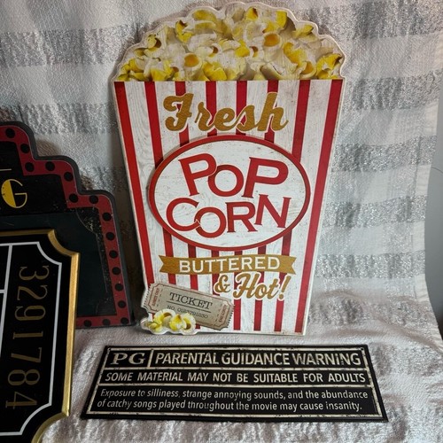 Set 4 Insegna Cinema Decorazione Parete Distribuita da Hobby Lobby - Foto 3 di 12