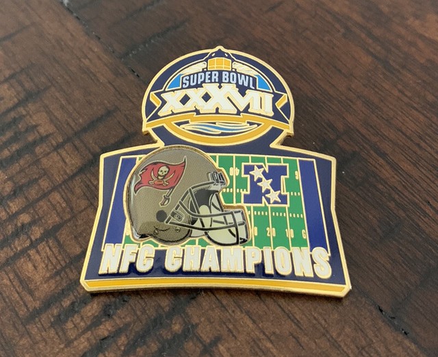 Super Bowl XXXVII NFC Champions Tampa Bay Buccaneers Pin EBay Super bowl xxxvii nfc champions tampa bay buccaneers pin ebay