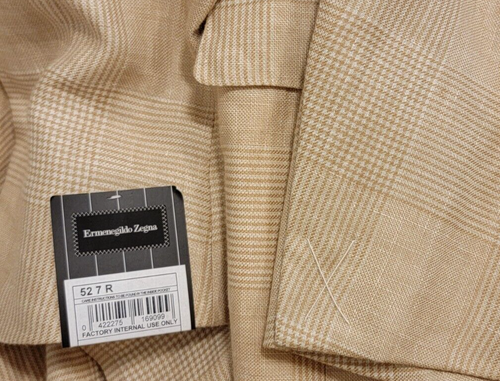NWT Ermenegildo Zenga Mens 52R Beige Sport Coat Notch Lined Blazer - Picture 10 of 10