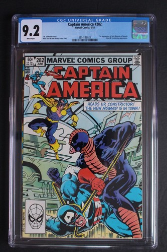 Captain America #282 1st Jack Monroe as NOMAD 1st Print FALCON 1983 ZECK CGC 9.2