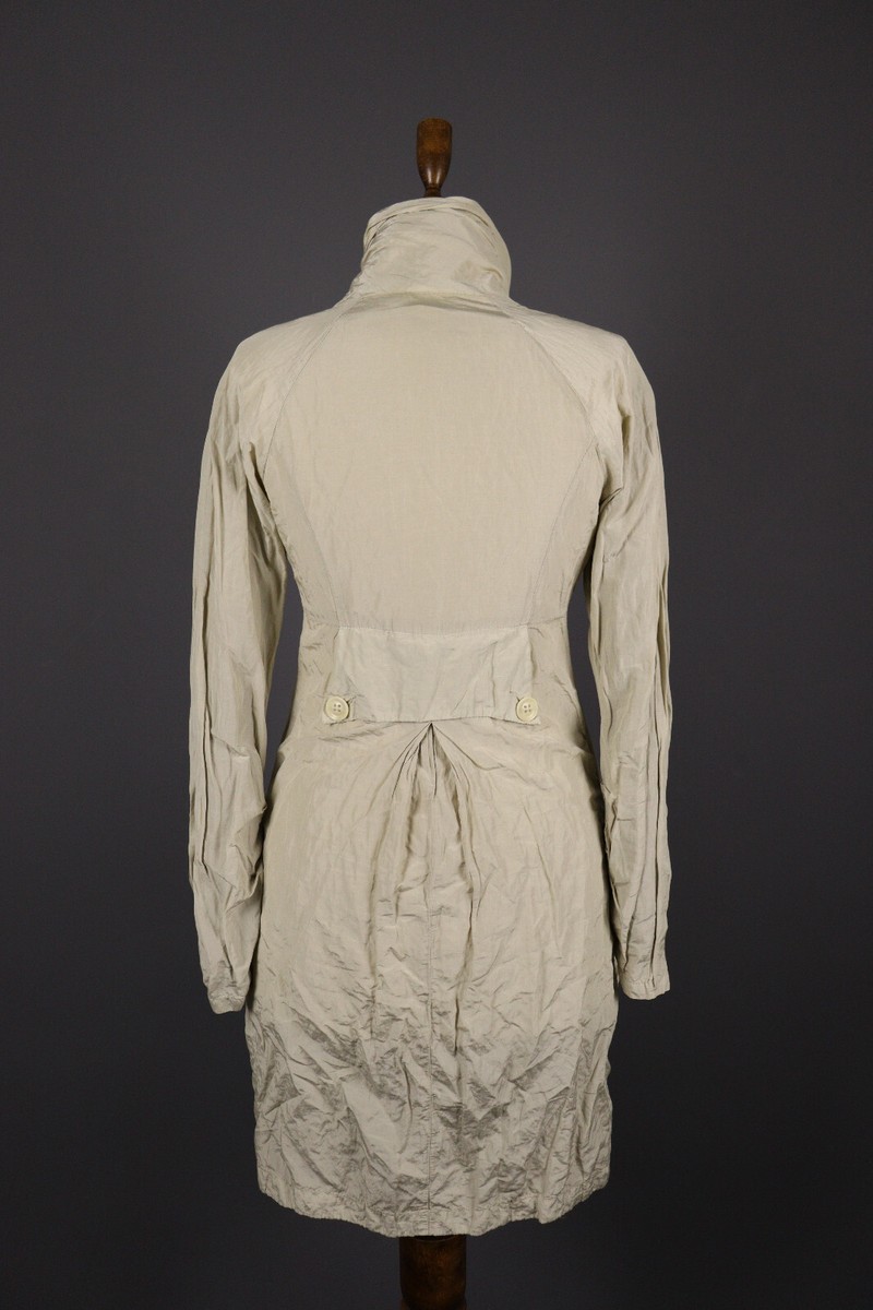 Transit Par Such TR-900 Beige Metal Designer Full Zip Coat