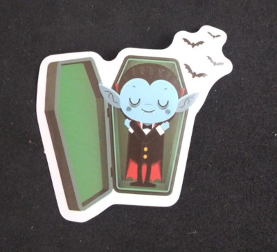 Young Vampire In Green Coffin Vampire Mythology Sticker 2'' x 1.78'' (AC)