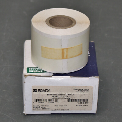 (100) Brady ID PRO Cable / Wire Marking Label Cartridge WML-717-292, Dot Matrix