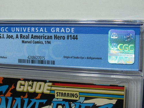 GI Joe A Real American Hero Comic #144 CGC 9.6 1994 Origin Snake Eyes Marvel - Bild 2 von 9