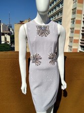 VERSACE studded dress, huge silver SWAROVSKI beaded work