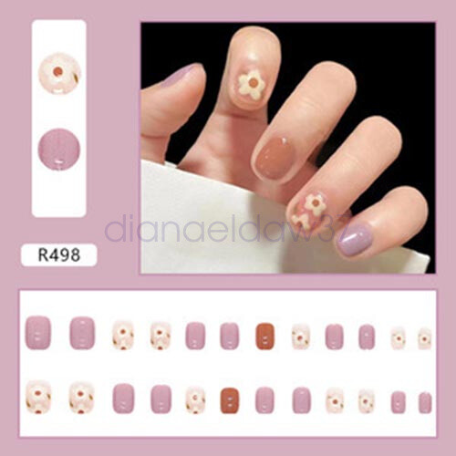 Press On Nails Glue Gel On False reusable Fake French Nail Tip Multicolor AU - Picture 32 of 57