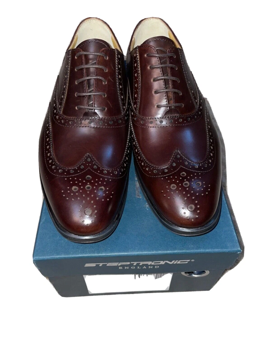 Steptronic Finchley Brown Leather Brogues Oxford Lace Up Shoes 6 Wingtips Smart