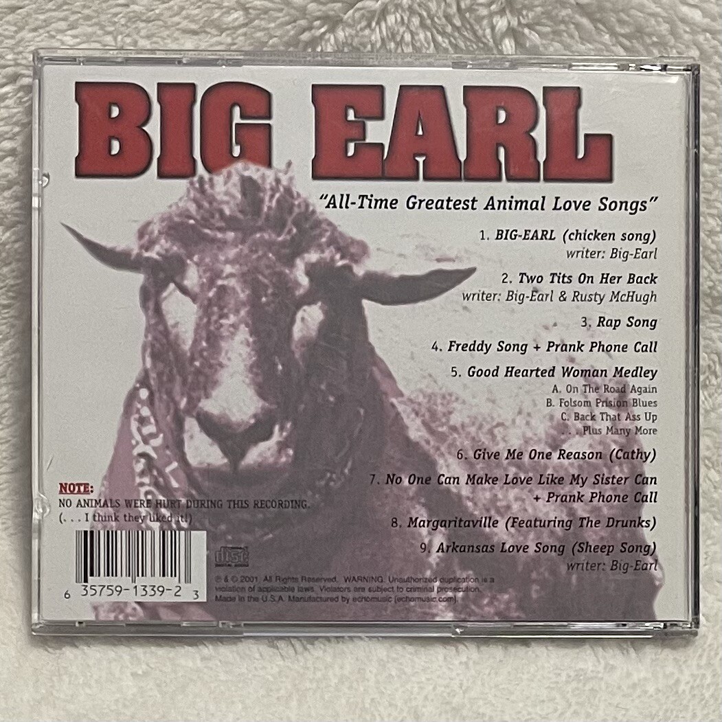 Big Earl All Time Greatest Animal Love Songs CD 635759133923 | eBay Big Earl All Time Greatest Animal Love Songs CD 635759133923 | eBay