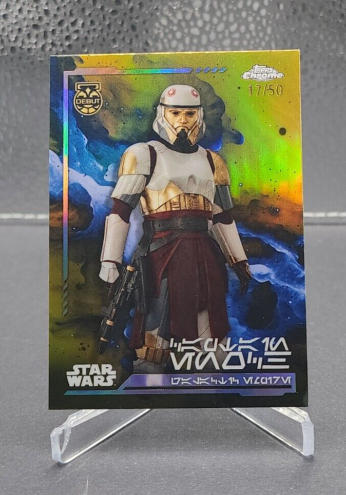 2024 Topps Chrome Star Wars Captain Enoch Gold Aurebesh 17/50 Card #AV-99