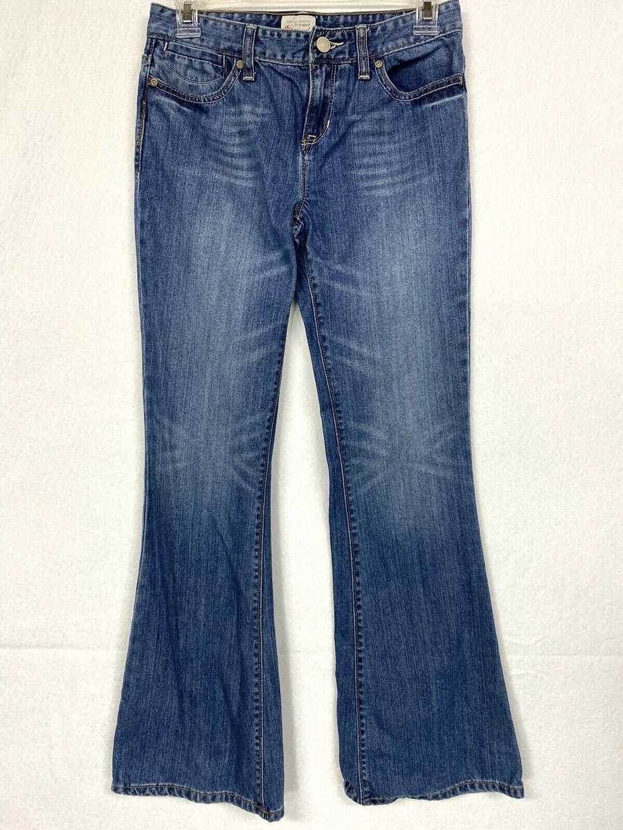 Old Navy Girls The Girlfriend Classic Rise Flare Jeans Size 14 Adjustable  Waist