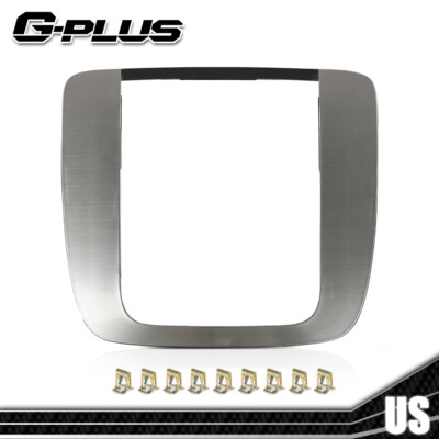 Fit For 07-14 Tahoe Yukon Silverado Dash Radio Bezel Surround Trim Silver