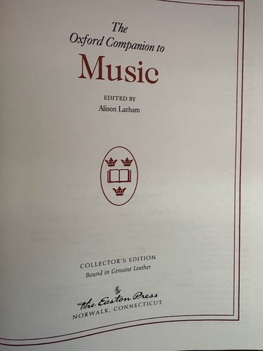 Easton Press Leather Bound Oxford Companion To Music Collectors Edition MINT - Picture 2 of 5