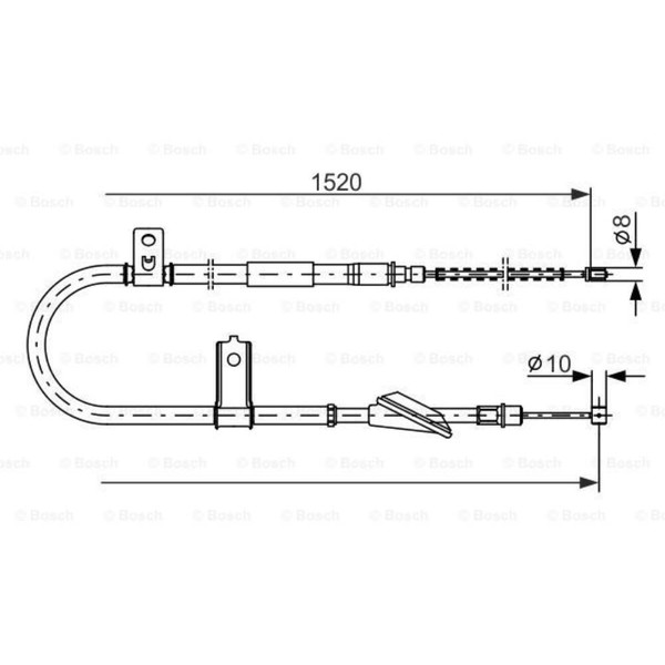 Bosch Handbremsseil Bremsseil Hinten Rechts Passend FüR Hyundai Atos MX-image
