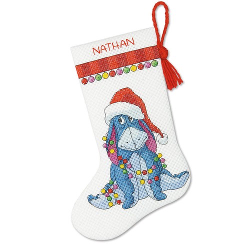 Dimensions Cross Stitch Kit - Mickey, Pluto, Winnie The Pooh, Eeyore Stocking - Picture 5 of 5