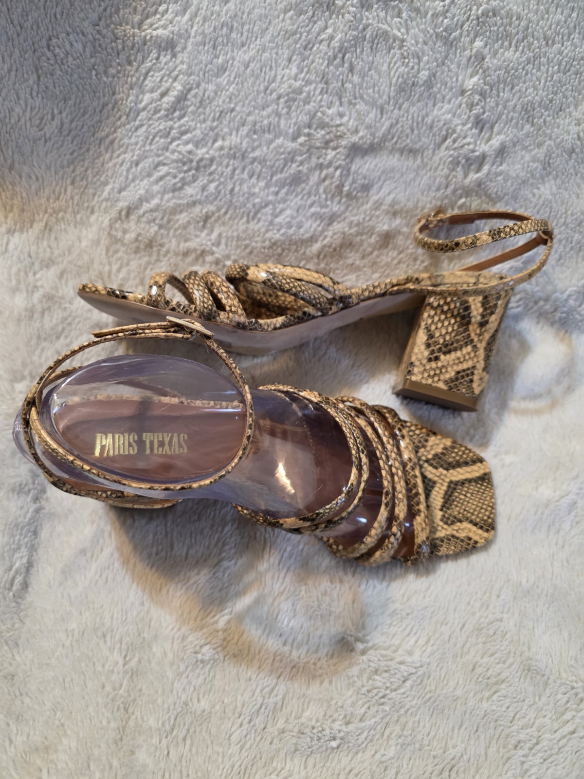 Paris Texas Womens Carla Python Leather Sandals S… - image 20