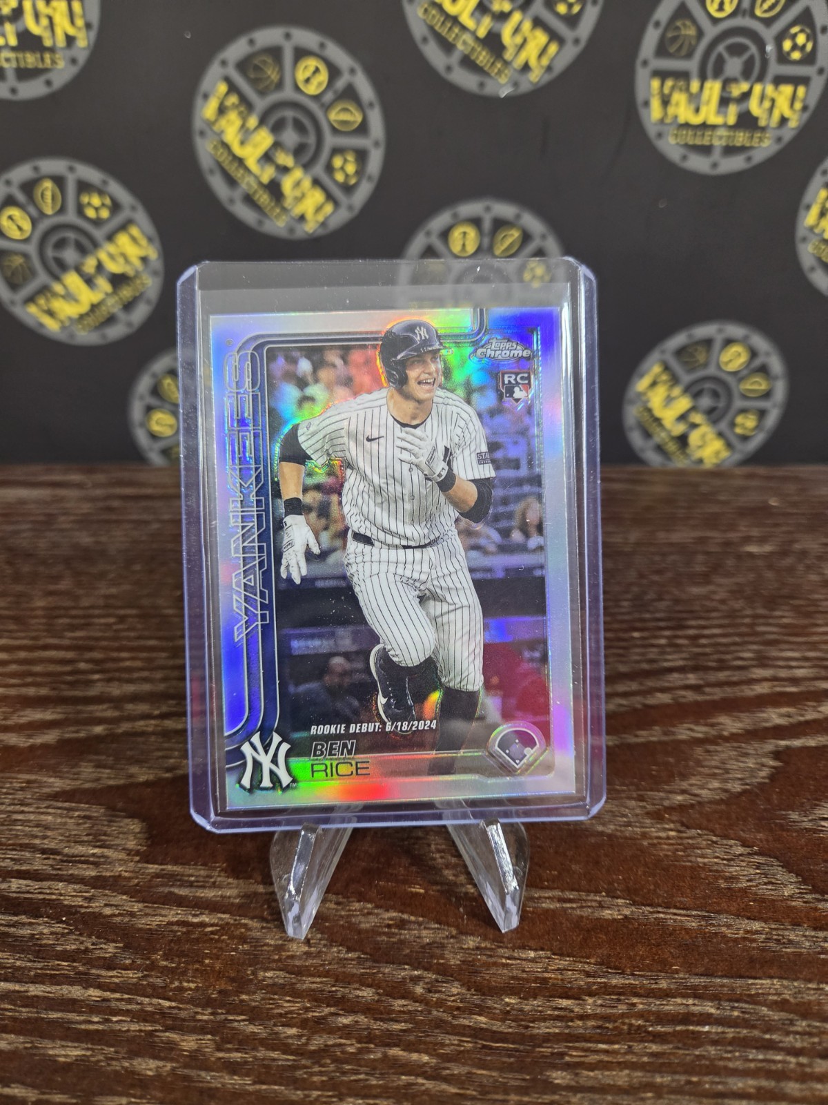 Ben Rice 2025 Topps Chrome Update #U138 Rookie Debut Silver Refractor Yankees