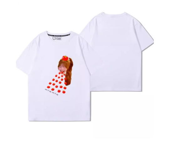 LE SSERAFIM T-SHIRT TOMATO SPAGHETTI WEVERSE UNOFF MOMENT XL S M