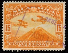 Nicaragua 1937 SG926 15c orange Perf 12 Momotombo gebraucht