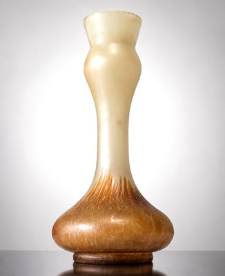 LOETZ KRALIK RINDSKOPF PALLME-KÖNIG HARRACH JUGENDSTIL VASE 1900 LAVA IRISIEREND