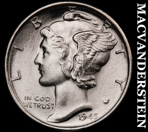 1945-S Silver Mercury Dime - Super Choice Gem Brilliant Uncirculated++++  #i1849