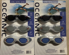 2 pk Oceanic Swim Goggles 6 Pcs L/XL Anti-Fog UV Protection Fits Most sz SEALED