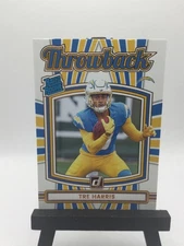 2025 Panini Donruss Tre Harris Rated Rookie Throwback #34 Chargers