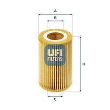 25.074.00 UFI Oil Filter for HONDA
