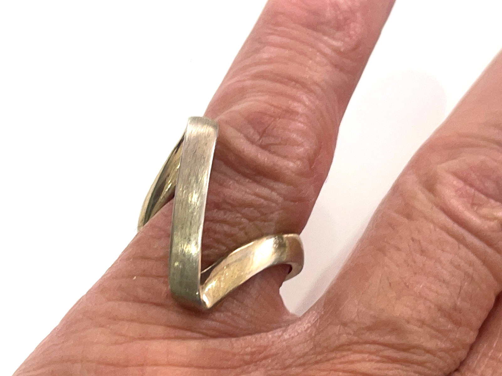 Vintage Designer Large Solid  Sterling Silver Rin… - image 3