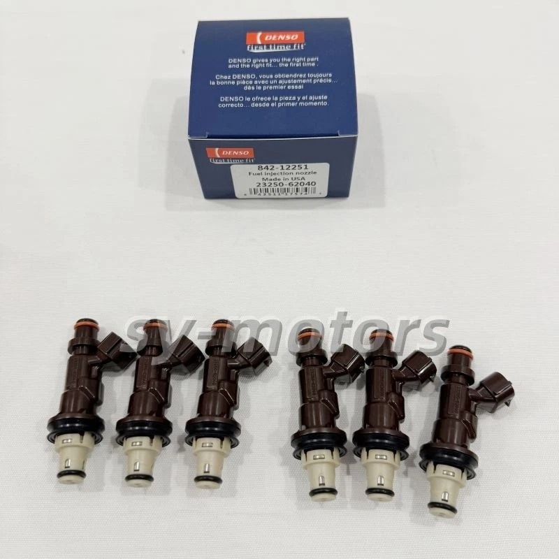 6X OEM DENSO UPGRADE Fuel Injectors For Toyota Tundra 4Runner Tacoma 3.4L - Image 2 of 4
