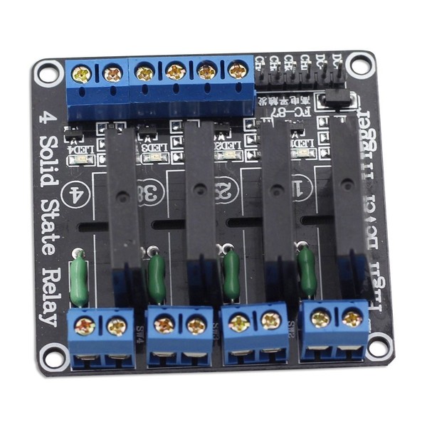 4 Kanal Solid State Relais Modul 5V/230VAC High Level Arduino, Raspberry, Avr-image