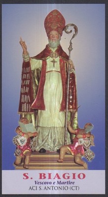 Holy card de San Biagio santino image pieuse estampa andachtsbild