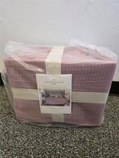 @= Theshold Cotton Double Cloth Quilt Reversible Cotton Fill King Washable
