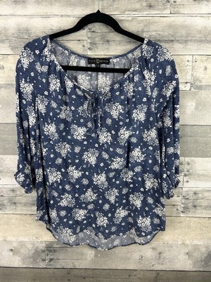 Fred David Women s Medium 3/4 Sleeve Boho Blouse 