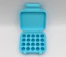 Baby Blue ~ 3ml 20 Vial Storage Case (Rugged Snap Latch Closure)
