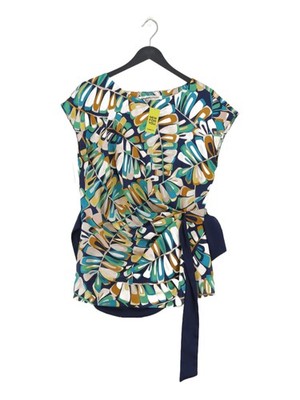 Clements Ribeiro Women's Top UK 14 Blue 100% Polyester Basic